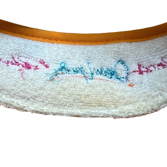 Ocean Yachts Visor Womens Hat 2004 Yellow Orange Y2K Era Nearly Vintage Age - Picture 4 of 8